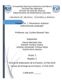 Práctica 1 cinemática y dinámica