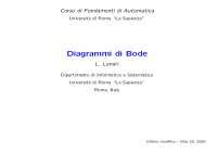Diagrammi bode del modulo e fase