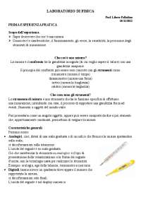 Tesina Laboratorio di fisica (1 esperienza)