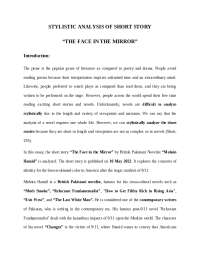 Stylistic Analysis of Short Story "The Face in the Mirror"