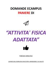Paniere di “ATTIVITA' FISICA ADATTATA” eCampus 2024 (prof. IULIANO) - AGGIORNATO - Chiuse