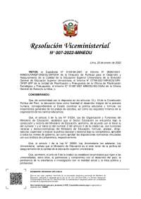 Normativa del Ministerio de Educación