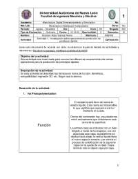 Investigación sobre operaciones de producción de prototipos