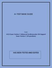 ACLS Exam Version C Advanced Cardiovascular Life Support