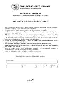 Prova Fdf - Direito Franca