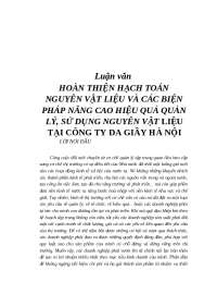 báo cáo thực tập kế toán nguyên vật liệu