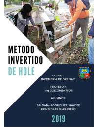 METODO AUGER HOLE INVERTIDO