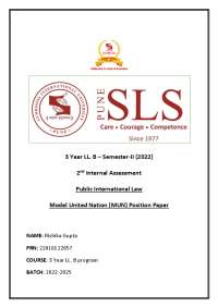 Position Paper for the PIL