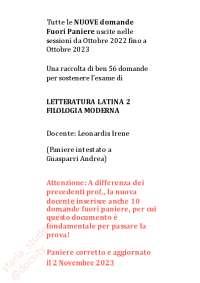 NUOVE Chiuse fuori paniere Letteratura Latina 2 Leonardis Irene Guasparri Andrea 2024 2025