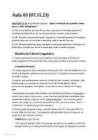 Linguística I "Qual a contribuição dos gramáticos latinos
para os estudos da linguagem?"