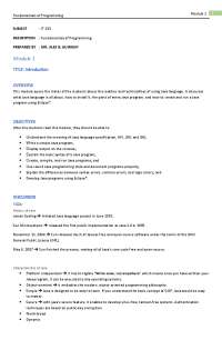 IT - 201 history Module 1