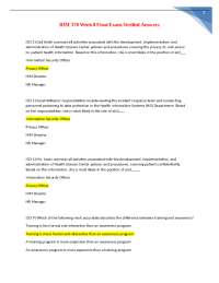 Roles and Responsibilities in Health Information Management