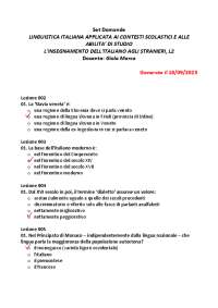 Paniere Linguistica Italiana ai Contesti Scolastici e Alle Abilità di Studio - Master L2