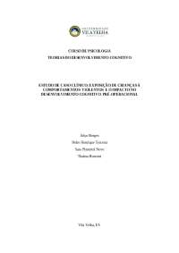 Violência Familiar e Desenvolvimento Cognitivo Pré-Operacional: Um Estudo de Caso
