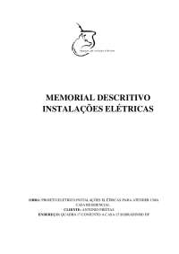 memorial descritivo de um projeto elétrico