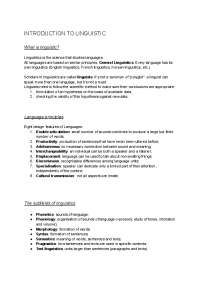 Appunti sulla linguistica inglese