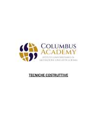 Paniere TECNICHE COSTRUTTIVE - COLUMBUS ACADEMY (2023-2024)