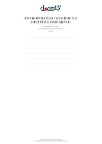 appunti di Antropologia giuridica
 e diritto comparato