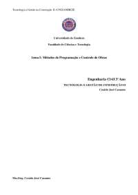 O método de programação de obras é