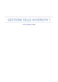 Gestione delle avversità parte I