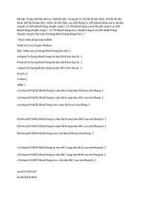 đề bài tập đoạn code markov