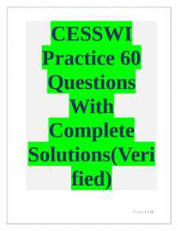 CESSWI Practice Questions and Solutions