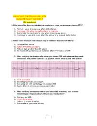 Advanced Cardiovascular Life Support Exam Version B