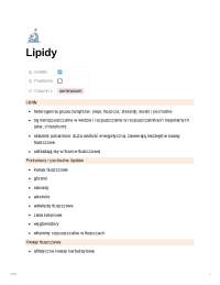 notatka seminaryjna lipidy