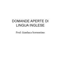 RISPOSTE APERTE - NUOVO PANIERE DI LINGUA INGLESE - 2023-24 - Prof. SORRENTINO - ECAMPUS