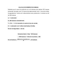 Calculo de Kanban (ejemplo)