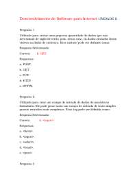 Desenvolvimento de Software para Internet UNIDADE II
