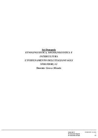 Paniere ETNOLINGUISTICA, SOCIOLINGUISTICA E INTERCULTURA prof. Grosso Micaela