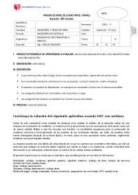 Prueba de nivel de logro final POO