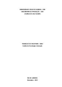 AVA2 - GESTÃO DA TECNOLOGIA
