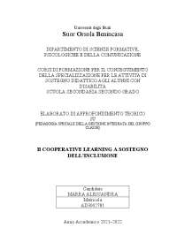 elaborato teorico finale tfa sostegno