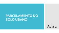 aula de Parcelamento do Solo