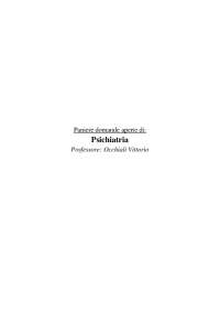 Paniere domande aperte - Psichiatria - Prof. Occhiali Vittorio