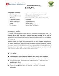 FORMATO DE CHARLA DE ENAMORAMIENTO