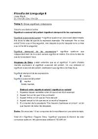 Filosofia del Llenguatge II Macia