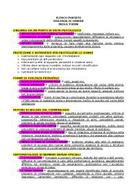 ELENCO PUNTATO VIOLENZA DI GENERE