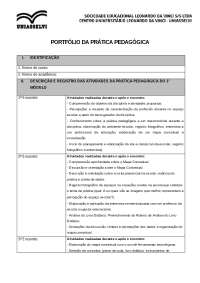 Portfolio prática pedagógica
