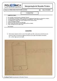 Avaliação Final: Interpretação de Desenho Técnico