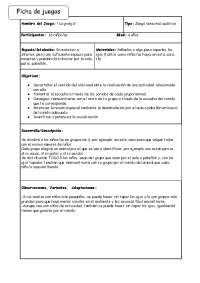 tipos juegos y su descripcion detallada