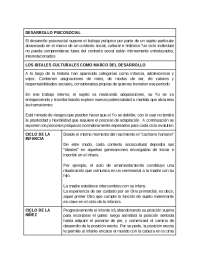 Desarrollo psicosocial en los ciclos evolutivos