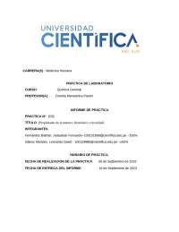 Propiedades de la materia: Densidad y viscosidad - Prof. De la Cruz