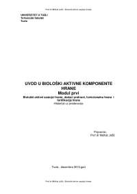 Bioloski aktivne komponente hrani