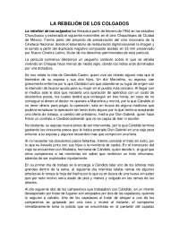 LA REBELIÓN DE LOS COLGADOS