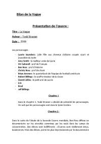 Résumé la du livre de la Vague