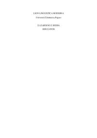 Test domande esame di E-LEARNING MEDIA EDUCATION - LM39 LINGUISTICA MODERNA PEGASO