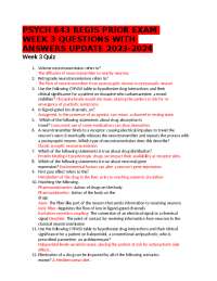 Psych 643 Exam Week 3 Questions with Answers